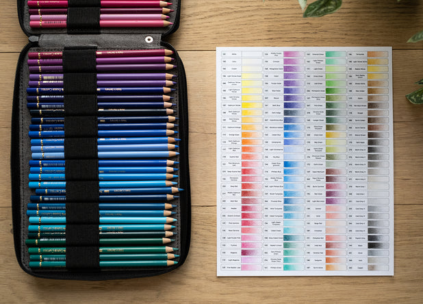 Faber-Castell Polychromos 120 Set, Blank Swatch Chart (Digital Download)