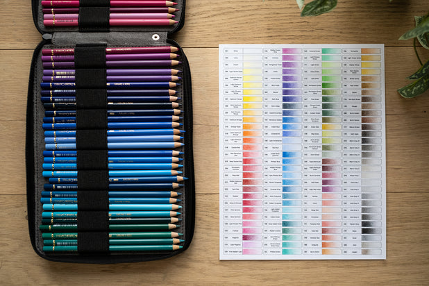 Faber-Castell Polychromos 120 Set, Blank Swatch Chart (Digital Download)