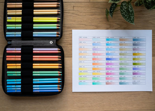 Holbein Artists' Pastel Tones - 50 Set, Blank Swatch Chart (Digital Download)